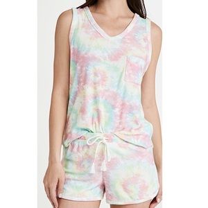 Emerson Road Tie Dye Tank & Short Set Lullaby Tie Dye Pink Small